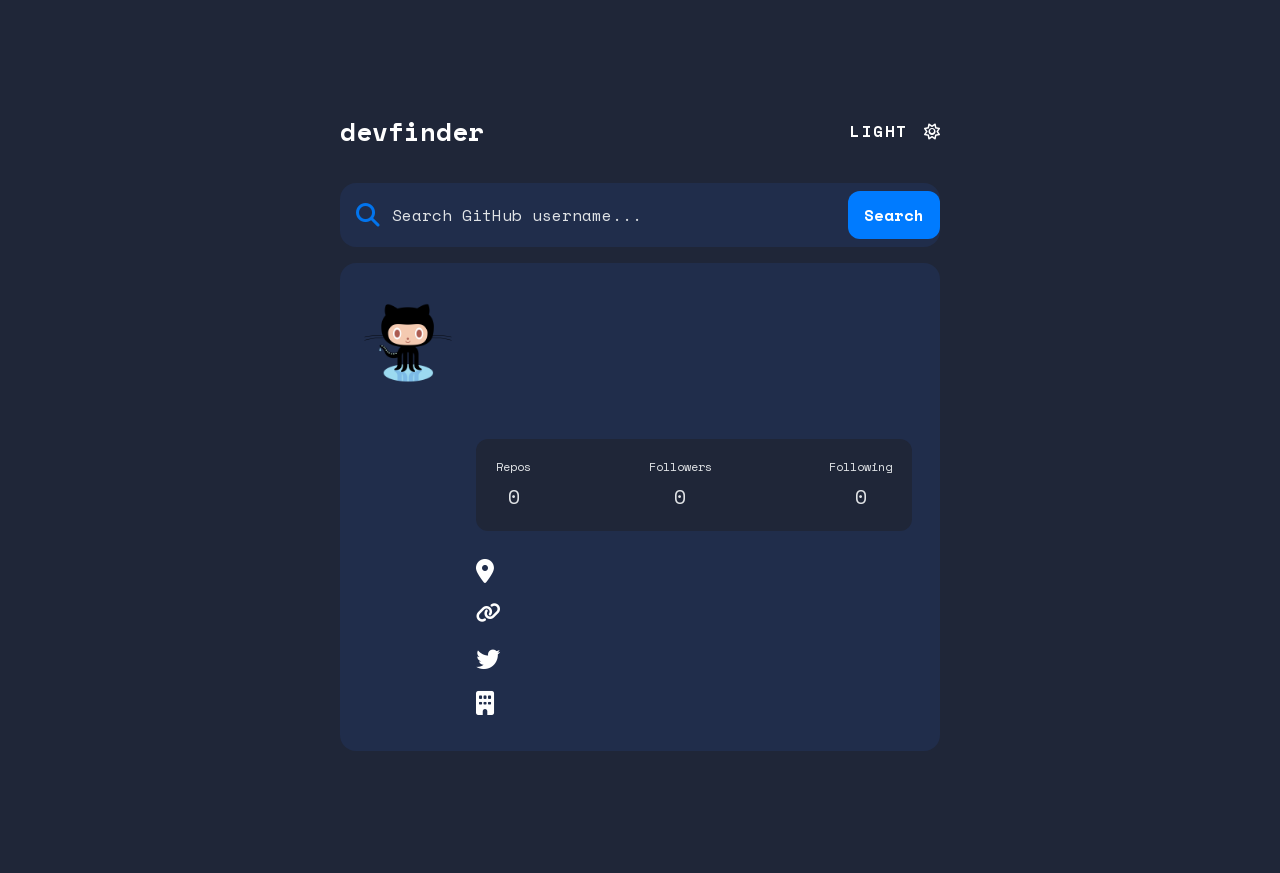 GitHub User Search App
